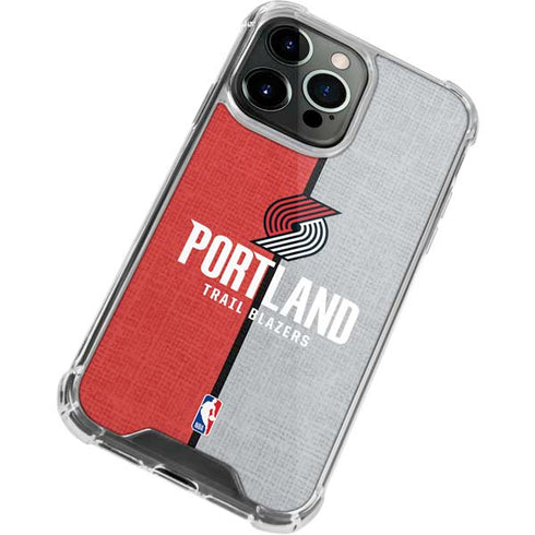 NBA Portland Trail Blazers Canvas iPhone 15 Pro Clear Case
